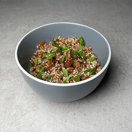 Рис с креветками и овощами